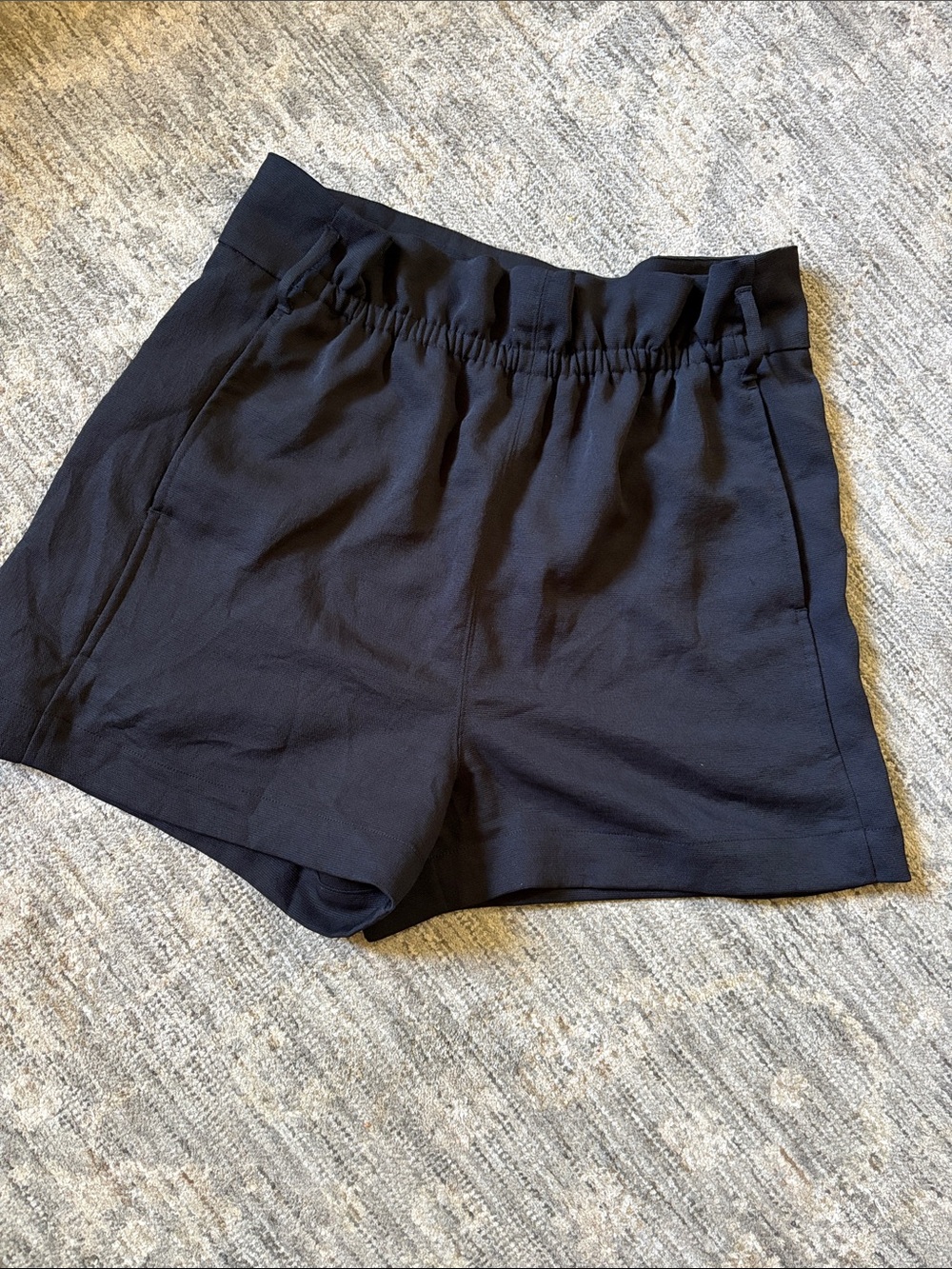 Wilfred- Aritzia -  Black High-Waist Elastic Paperbag Shorts - women’s size 10